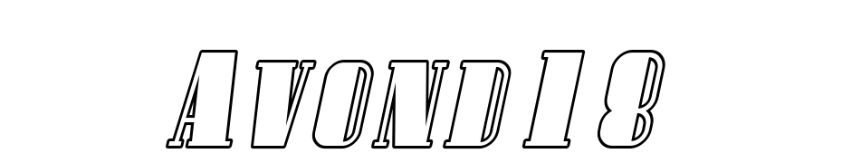 Avondale SC Outline Italic Font Download Free